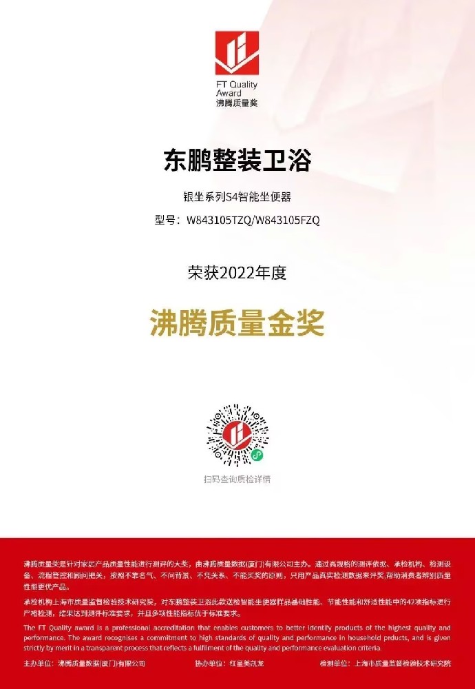 2022年度沸騰質(zhì)量金獎(jiǎng)